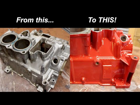 Powder Coating GL1100 Crankcase - From start to finish!