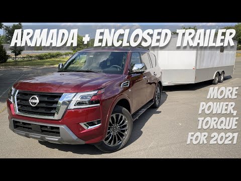 2021 Nissan Armada Towing Review: Stable Enough for Enclosed Trailer?