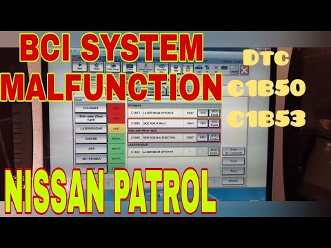 HOW TO FIX BCI SYSTEM MALFUNCTION C1B50 & C1B53 DTC | NISSAN PATROL Y62  SIDE RADAR PROBLEM