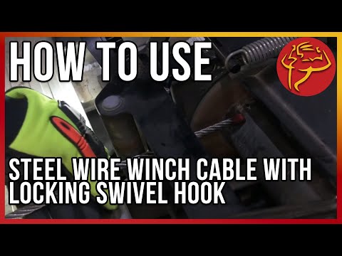 How to Use 3/8" Wire Rope Steel Winch Cable with Locking Swivel Hook