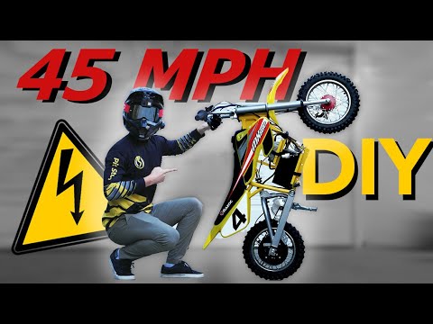 How I built a 45 MPH electric pit bike // Razor MX650 72v Upgrade