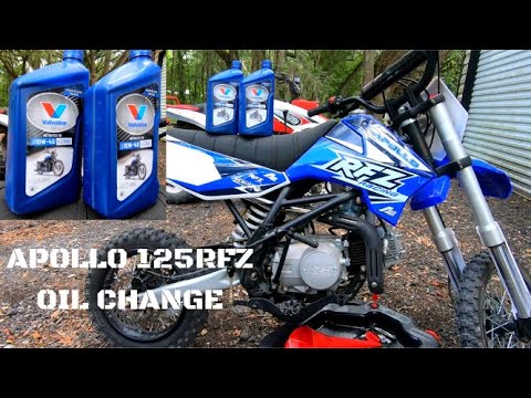 Apollo 125RFZ Chinese Dirt Bike Oil Change! How much Oil & Type for a 125cc Pit Bike?