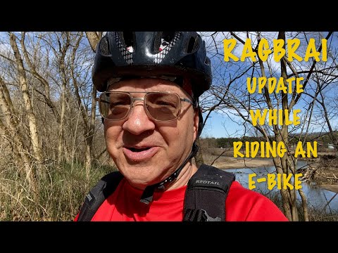 Riding a Giant E bike and talking RAGBRAI