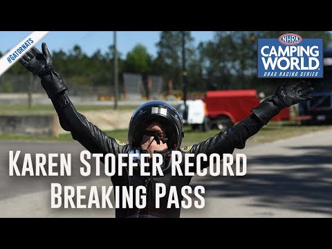 Karen Stoffer makes QUICKEST Pro Stock Motorcycle pass in NHRA history