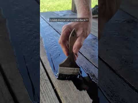 Would you put used motor oil on your deck like this?