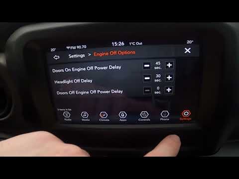 How to Change Engine Off Power Delay in Jeep Wrangler IV ( 2018 – now )
