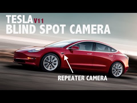 How to enable the new Tesla Blind Spot Camera Feature in Version 11 - 2021.44.25.2