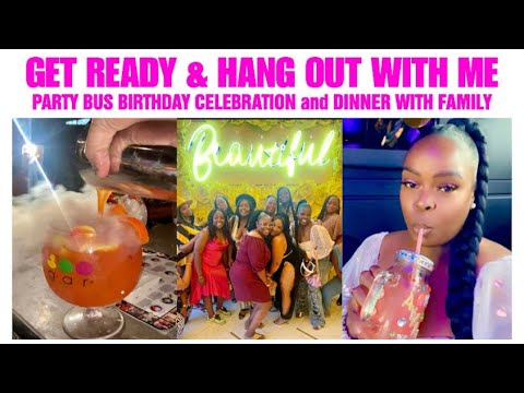 GET READY AND HANG OUT WITH ME | BIRTHDAY PARTY BUS WITH FAMILY