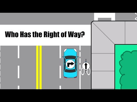 Bicycles and Cars; Who Has the Right of Way?