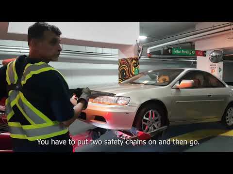 Underground Towing from a Toronto Parking Garage - Abrams Towing