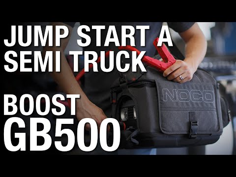 Jump Start A Semi Truck - NOCO GB500 Boost Demo