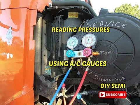 A/C basics...Using manifold gauges to determine a/c problems in a semi truck | a/c pressure readings