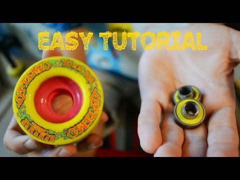 The QUICKEST/EASIEST Way To Get BEARINGS Out Of A SKATEBOARD WHEEL (No Tools Required)