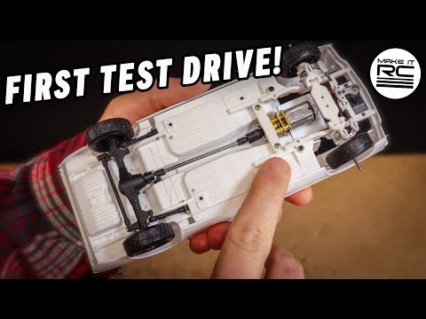 Installing Motor, Driveshaft, and Driving the 1/24 Scale RC 65 GT350 for the First Time!