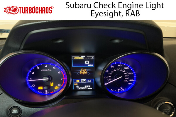 Subaru Check Engine Light Eyesight, RAB 1