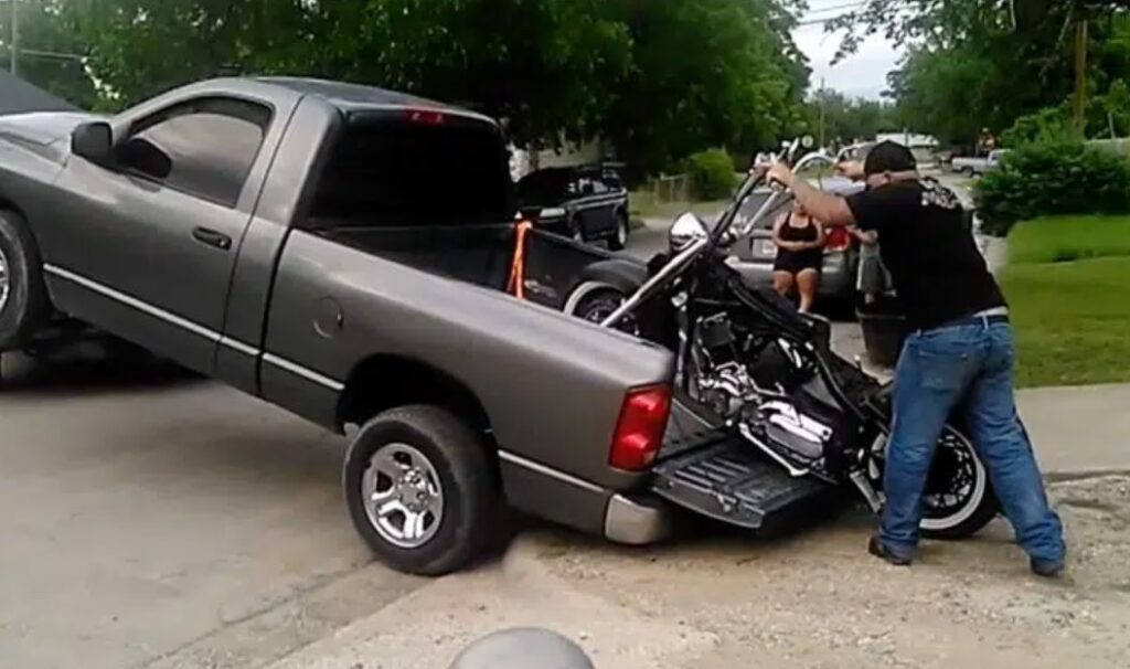 How To Load Motorcycle In Truck Without Ramp