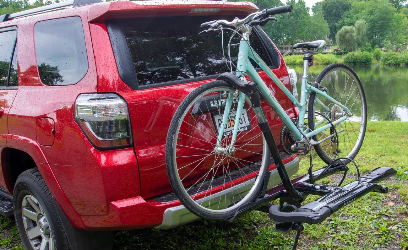 Can a bike rack cover your license plate