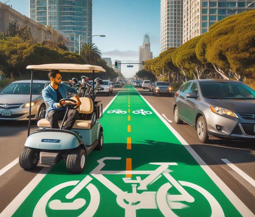 Can You Drive A Golf Cart In The Bike Lane